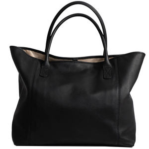Sac fourre-tout de luxe en cuir véritable et similicuir PU 2026, classique, pour femme, avec logo gaufré, fermeture éclair, pliable, sac à main vintage pour ordinateur - Product Image 3