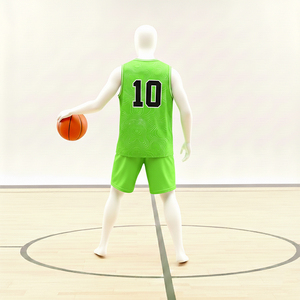 Oferta Especial: Conjunto de Uniforme de Baloncesto Personalizado con Nombre de Equipo, Camiseta y Pantalones Cortos, Unisex para Adultos, 100% Poliéster, UPF 50 - Product Image 2