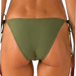 Ensemble de maillot de bain 2 pièces pour femme, motif floral olive, haut triangle à nouer sur le côté, bas taille haute, séchage rapide, idéal pour l'été et la plage - Product Image 6
