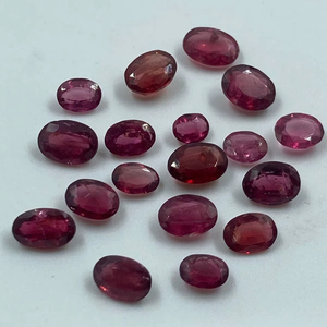 Spinelle rouge naturelle de haute qualité, 5,85 carats, 18 pierres ovales brutes pour la fabrication de bijoux - Product Image 1
