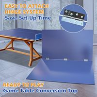 Table de tennis de table D0100XTK8PX 8 pieds bleue pliable portable pour jeux d'intérieur avec filet en matériau PP