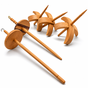Hiladora turca de madera artesanal y hiladora de caña para hilar hilo, artesanía con fibras y fabricación textil - Product Image 1