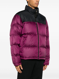 Wholesale Men's Two-Tone Puffer <b>Jacket</b> Burgundy Black Winter <b>Warm</b> Padded Coat Windproof Outdoor High Neck Quilted Bubble <b>Jacket</b> - Product Image 2
