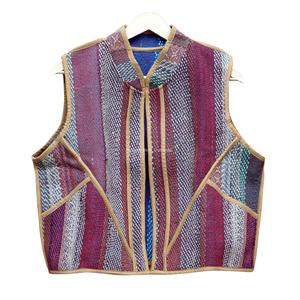 Chaleco Tejido de Estilo Bohemio Vintage para Mujer, con Cuello en V, Transpirable, con Botones - Product Image 1