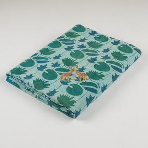 Tissus en coton indien imprimés à la main Bagru Dabu, motifs floraux, pour vêtements et décoration intérieure, tissu pour rideaux - Product Image 3