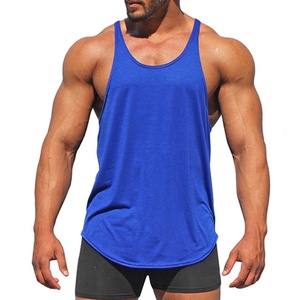 Débardeur de sport pour hommes, style décontracté d'été, en matière légère, avec découpe des emmanchures et col rond, vente en gros - Product Image 1