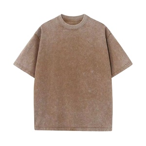 T-shirts surdimensionnés vintage pour hommes, imprimés sur mesure, effet délavé - 100% coton, écologiques et respirants, fabriqués par HS 2026 - Product Image 1
