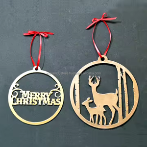 Pendentif de décoration à suspendre personnalisé en gros Ornements en métal Pendentif de Noël Décorations de vacances en métal - Product Image 3