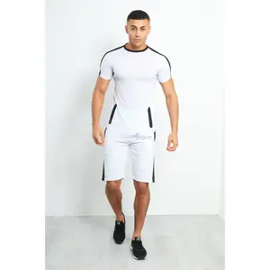 High Quality Breathable 100% Cotton Mens Short Sleeve Summer Tracksuit Digital Print Two Color <b>Twin</b> <b>Set</b> Casual Outdoor - Product Image 5