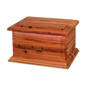 Urna Funeraria Grande de Madera de Cedro, Caja Decorativa Conmemorativa para Cenizas de Adultos, Urna Funeraria de Madera Ecológica, Recuerdo de Madera para Cenizas - Product Image 1