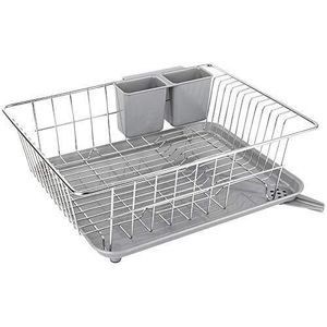 Escurridor de Platos Metálico de Dos Niveles de Primera Calidad, Multifuncional, Duradero y Moderno para Almacenamiento en la Cocina - Product Image 1