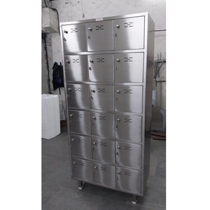 Casiers industriels en acier inoxydable, armoires de rangement multi-compartiments pour les travailleurs, le personnel, les écoles, les bureaux, les gymnases, disponibles à la vente - Product Image 5
