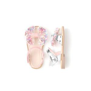 Sandalias de Verano Coreanas OZKIZ para Niñas de 2 a 7 Años, Diseño de Corazón, Punta Abierta, Tela de Algodón Transpirable, Lazo, Venta al Por Mayor, Moda Infantil - Product Image 1