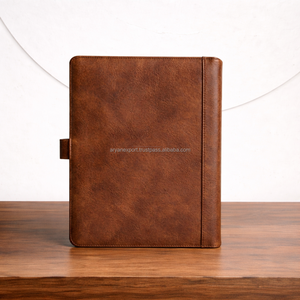 Vintage Genuine Leather <b>A4</b> Portfolio Folder with Snap Closure Business Organizer Case Portfolio <b>File</b> Padfolio Corporate Gifts - Product Image 4
