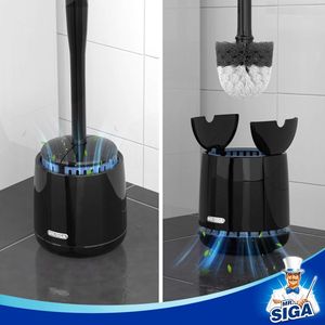 Portaescobillas de Inodoro Negro de Calidad Premium con Mango Sólido y Cerdas Duraderas para Limpieza del Baño, 1 Unidad - Product Image 3