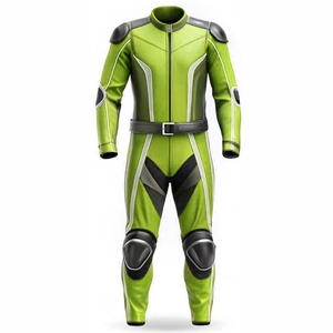 Traje de Motociclismo Verde de Manga Larga Unisex, Spandex y Nailon Transpirable, Equipo de Protección para Todas las Estaciones, Lawd Sports LW-MBS-0007 - Product Image 2