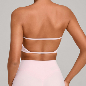 Ensemble soutien-gorge sans bretelles en jersey tricoté sans couture pour femme, bleu, en jersey, élasthanne et nylon, maintien moyen, lavable en machine - Product Image 5