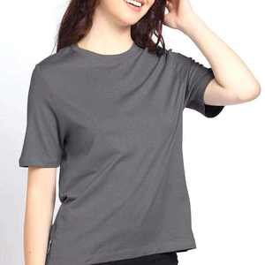 เสื้อยืดคุณภาพพรีเมียม ผ้าฝ้าย 100% เสื้อยืดเปล่า ระบายอากาศได้ดี แขนสั้น เสื้อยืดผู้หญิงแบบหนา รับสั่งทำพิเศษ - Product Image 1