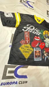 ผู้ผลิตเสื้ออเมริกันฟุตบอลแบบกำหนดเอง เสื้อเจอร์ซีย์ตาข่ายคอวี สตรีทแวร์สำหรับผู้ชาย - Product Image 3