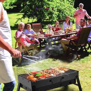Portable Foldable Charcoal BBQ Grill for Outdoor Cooking for <b>Camping</b> Garden Travel-Custom Logo <b>Kitchen</b> Application - Product Image 4
