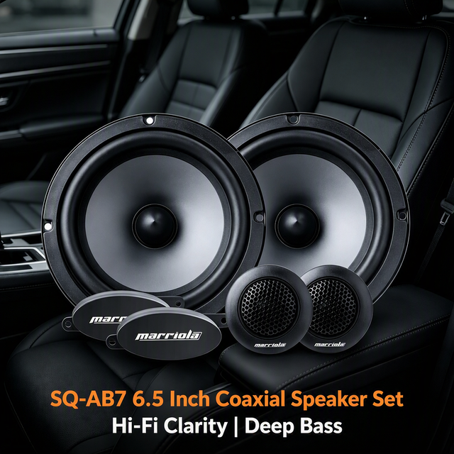 SQ-AB7 Marriola Two Coaxial Speakers 6.5 Inch Car Audio System 91dB Sensitivity 40W RMS 60Hz-20KHz Full Range Sound