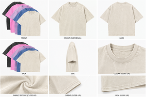 เสื้อยืดโอเวอร์ไซส์วินเทจฟอกสีแบบแอซิดวอช 230GSM ผ้าฝ้าย 100% เนื้อนุ่ม สวมใส่สบาย แบบยูนิเซ็กส์ สำหรับผู้ชาย รับผลิตแบบ OEM ODM - Product Image 3