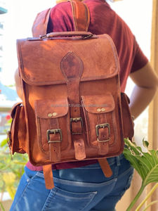 Réticule en cuir de chèvre pour femme, sac à dos fait main pour ordinateur portable de 11x15 pouces - Product Image 3