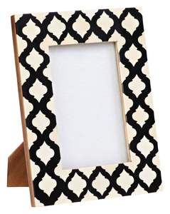 Marco de fotos de resina con incrustaciones y acabado brillante, estilo moderno, a un precio competitivo. - Product Image 2