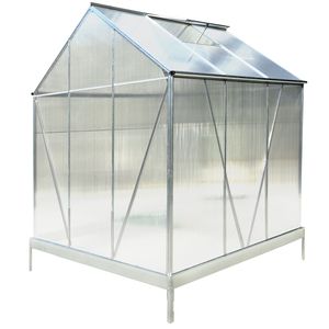 Kit Serra da Giardino Robusta in Alluminio per Esterni 6.3*6.2*7 con Grondaia e Porta di Ventilazione in Policarbonato B - Serre e Ambienti da Giardino - Product Image 3