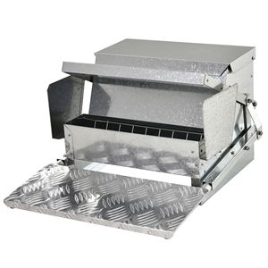 Mangiatoia Automatica per Polli con Capacità di 25 Libbre, Design Resistente alle Intemperie con Struttura in Acciaio Zincato e Alluminio - Product Image 1