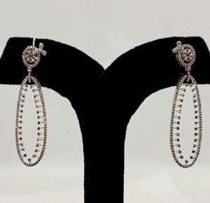 Pendientes colgantes de diamantes cultivados en laboratorio de cultura étnica moderna para mujer para fiestas de boda y ropa informal - Product Image 2