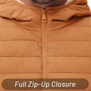 Durable Men Hooded Puffer Jacket Windproof Waterproof Winter <b>Coat</b> Outdoor <b>Travel</b> Wear Front Logo 2026 - Product Image 4