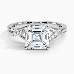 Bague SOJ 039 en argent 925, taille Asscher, avec halo de diamants, 2 carats, couleur D, VVS1, Moissanite certifiée GRA, à prix réduit - Product Image 1