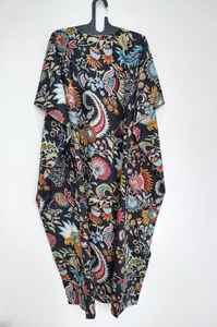 Robe kaftan en coton indien faite à la main, paréo de plage, coupe décontractée, kimono - Product Image 4