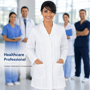 Bata Médica Profesional de Algodón para Mujer, Manga Larga, Blanca, con Protección Contra Pinchazos, Uniforme para Personal de Hospital y Enfermeras - Product Image 3