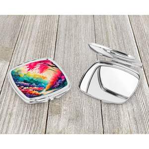 Colorful Azaleas <b>Compact</b> Travel Makeup <b>Mirror</b> Folding Handheld <b>Design</b> Gift for Women and Girls - Product Image 3