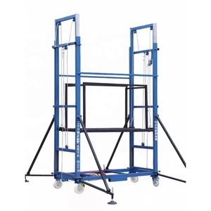 Pengangkat perancah listrik Mini dapat ditarik kapasitas 500kg Model rangka baja bersertifikasi CE 500kg untuk penggunaan dalam ruangan dengan kendali jarak jauh - Product Image 5