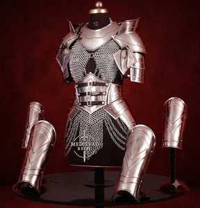 Medieval Relic <b>Silver</b> Plated Aluminium Armor Leg Piece Polished Antique Modern Art Collectible - Product Image 4
