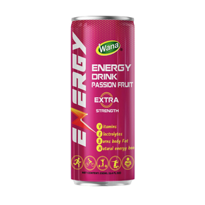 Meilleur fournisseur au Vietnam, boisson énergisante sans sucre de 250 ml au goût de la passion, canette en aluminium, étiquette privée personnalisée, services OEM ODM - Product Image 1
