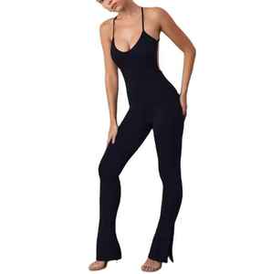 Mono de una pieza sin espalda para mujer, ideal para gimnasio, fitness y yoga, venta al por mayor - Product Image 3