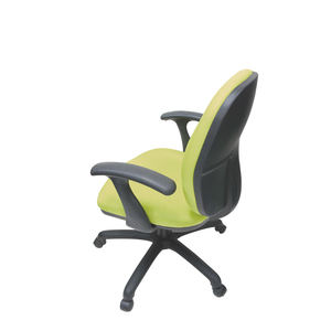 Chaise de bureau ergonomique de direction avec siège en tissu réglable en hauteur, accoudoirs fixes, base pivotante - Design moderne pour la maison/le bureau - Product Image 2
