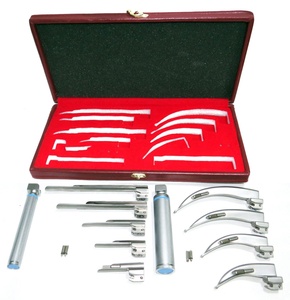 Juego de Laringoscopio de Acero Inoxidable, Kit de Espejos de Otorrinolaringología Manual con Hojas Miller y Estuche de Almacenamiento, Fabricado por ZUOL - Product Image 1