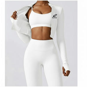 Leggings de Yoga de Secado Rápido con el Mejor Diseño, para Mujer, Diseño Sólido con Cierre Elástico en la Cintura, Servicio OME Personalizable - Product Image 3