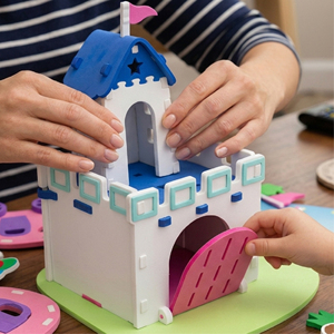 Ensemble de jeu Château des rêves en mousse EVA 3D écologique - Jouet éducatif à assembler soi-même pour enfants, non toxique, sans colle, lavable - Product Image 4