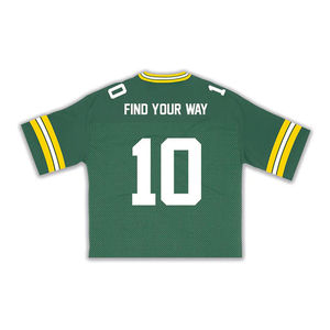 เสื้อเจอร์ซีย์อเมริกันฟุตบอลแบบครอป แขนสั้น ระบายอากาศได้ดี ผลิตจากโพลีเอสเตอร์ 100% รุ่นใหม่ สไตล์คัสตอม สำหรับทั้งชายและหญิง ยี่ห้อ IRON MARK INDUSTRIES รุ่น Heat - Product Image 2