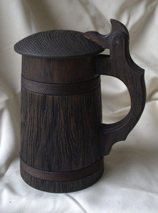 Tasse à café et thé en bois de manguier écologique Warrior Medieval 500ml, polie, inspirée du Feng Shui et du style Viking, rustique, thème Amour, Ange, Noël - Product Image 5