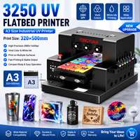 Impresora UV DTF Profesional 3250, Tamaño A3 Plus, Máquina de Impresión con Relieve, Cabezal Único XP600, Plotter de Inyección de Tinta Digital para Etiquetas de Cristal
