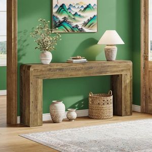 70.9 pollici Extra lungo in legno rustico consolle stile fattoria divano divano per soggiorno e ingresso Console tavoli - Product Image 1