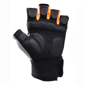 Guantes de gimnasio de cuero de medio dedo para hombre, resistentes, transpirables, personalizados, para deportes, ejercicio, levantamiento de pesas, culturismo y fitness - Product Image 4
