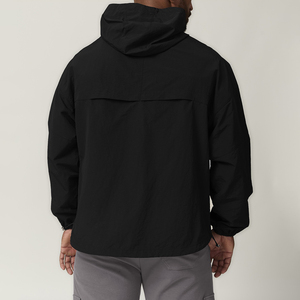 <b>Men's</b> Waterproof Windproof Eco-Friendly Quick Dry Breathable Lightweight Thick 100% Nylon Sporty <b>Long</b> Windbreaker <b>Jacket</b> - Product Image 2